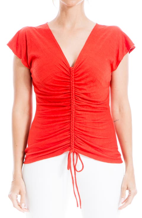 Center Shirred Short Sleeve T-Shirt