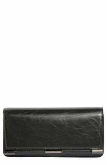 BCBG Bar Hardware Metallic Clutch