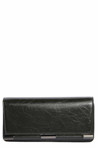 BCBG Bar Hardware Metallic Clutch