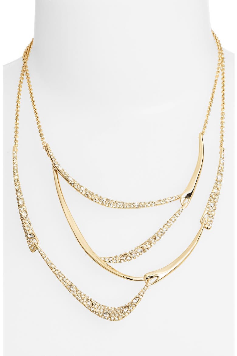'Miss Havisham' Bib Necklace, Alternate, color, GOLD