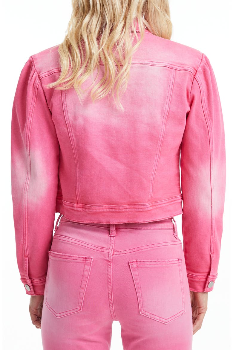 Puff Shoulder Crop Denim Jacket, Alternate, color, RAZ