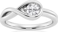 Badgley Mischka Collection 14K White Gold Lab Grown Round Diamond Solitaire Ring