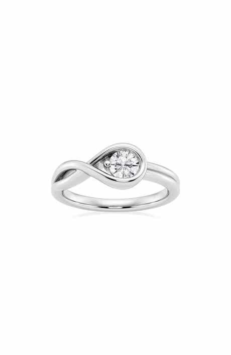 Badgley Mischka Collection 14K White Gold Lab Grown Round Diamond Solitaire Ring