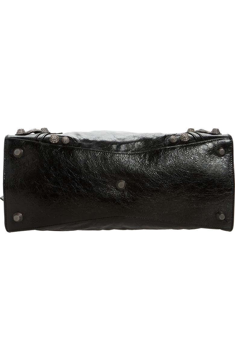 Balenciaga Neo Cagole Leather Satchel, Alternate, color,