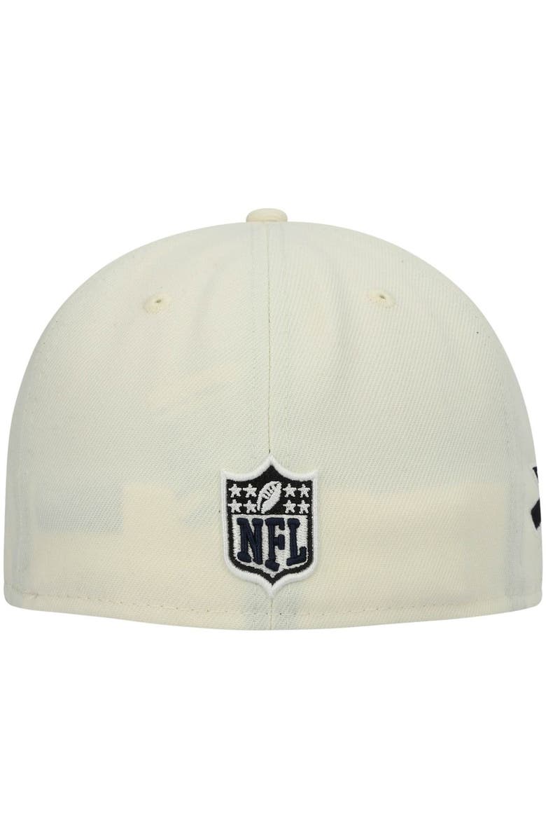 New Era Men's New Era Cream/Navy Dallas Cowboys Chrome 59FIFTY Fitted Hat, Alternate, color,