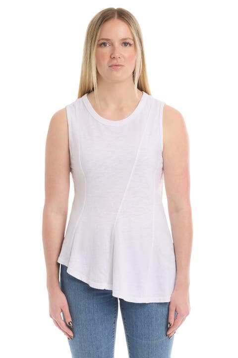 Asymmetric Seam Shell Top