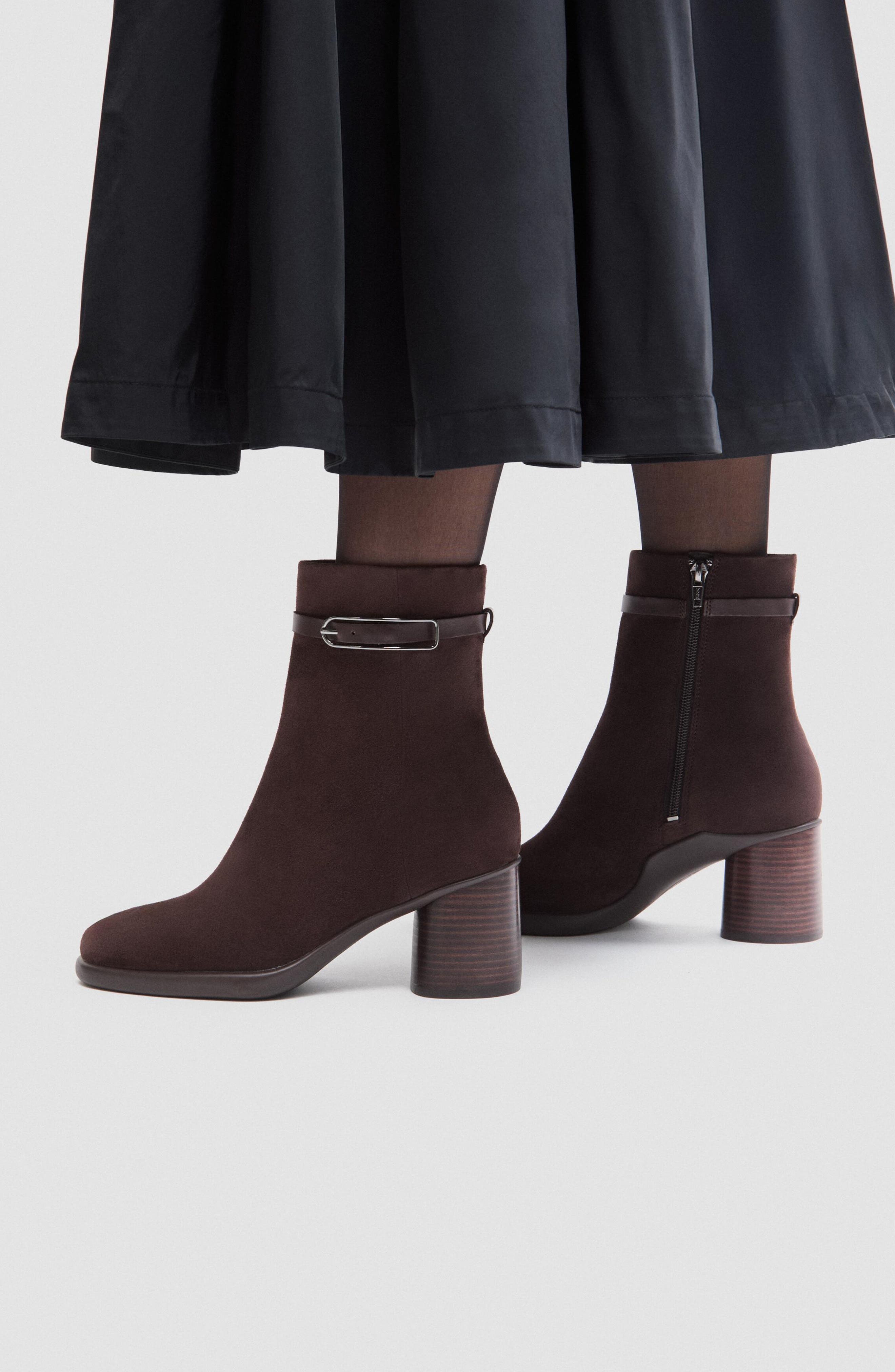 Sculpted LX 55 Leather Bootie, Alternate, color, 05178 MOCHA
