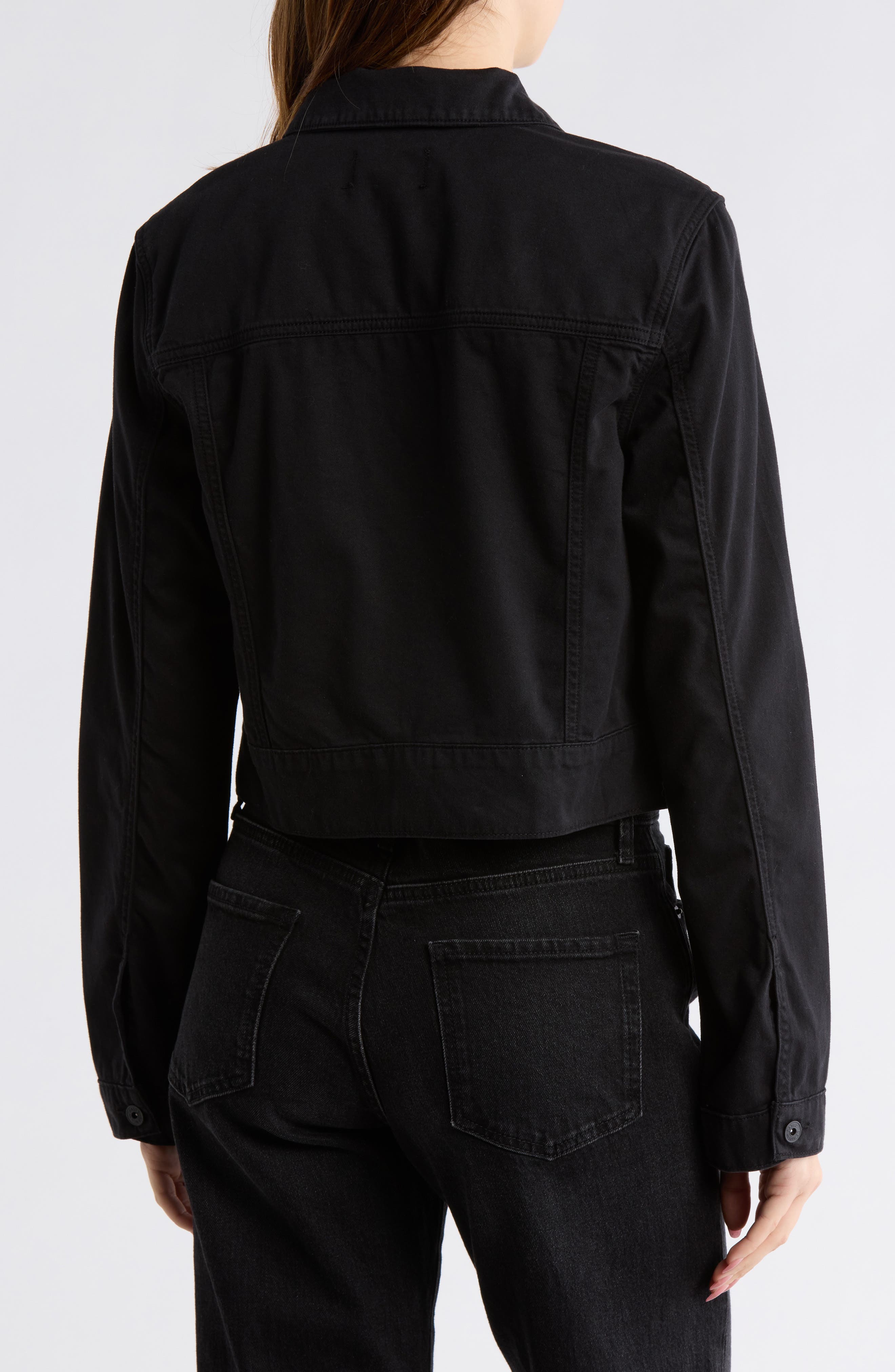 Chara Crop Denim Shirt Jacket - image 2