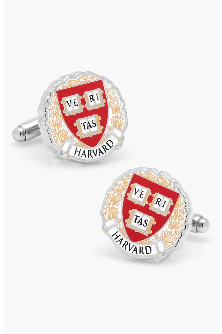 'Harvard University' Cuff Links, Main, color, RED