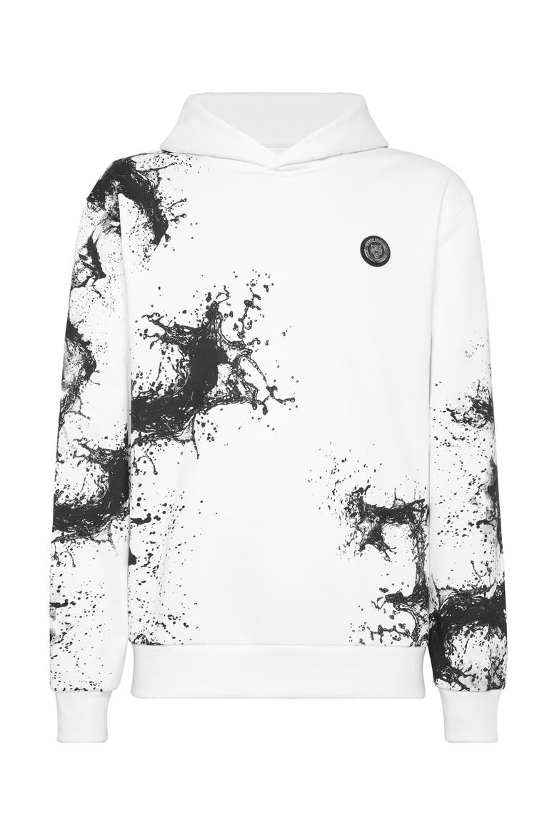 Hoodie Plein Sport Splash Men, Main, color, white