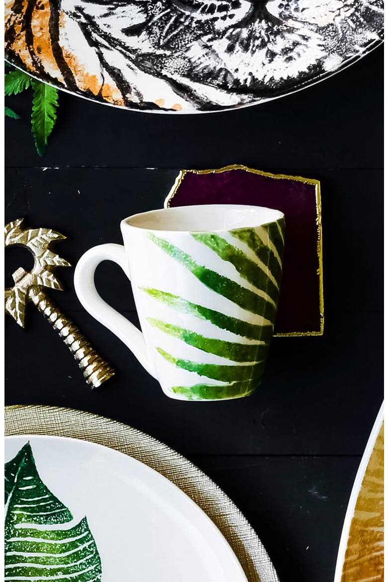 Into the Jungle Set of 4 Mugs, Alternate, color, GREEN