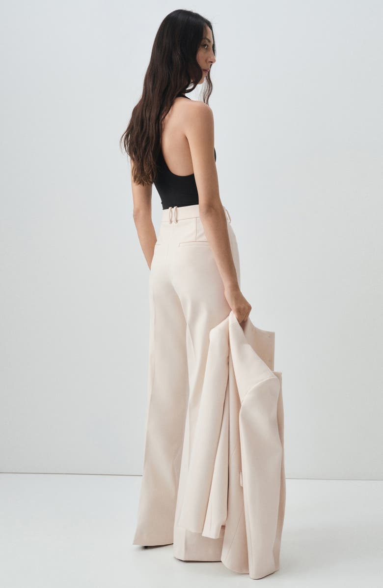 MANGO Selection Flare Leg Pants, Alternate, color, Ecru