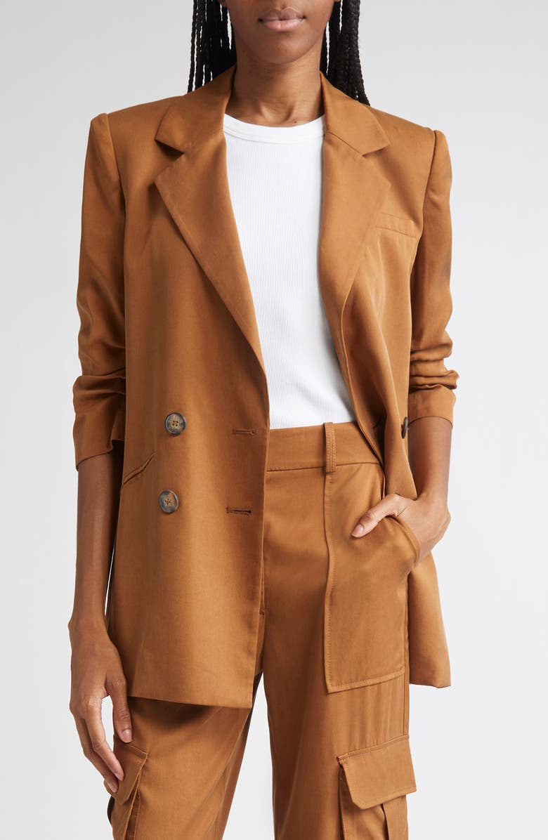 Veronica Beard Rupert Double Breasted Jacket, Main, color, Whisky