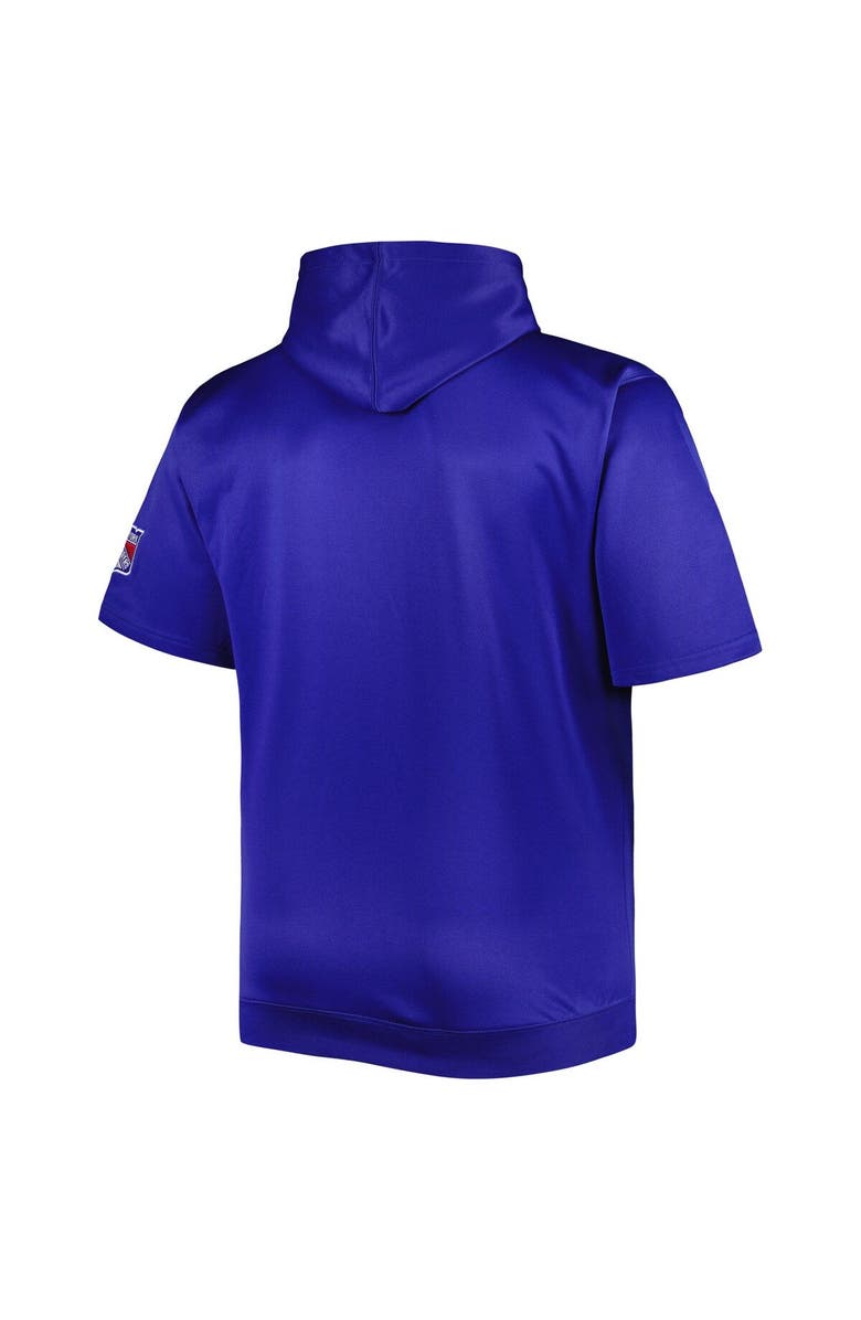 PROFILE Men's Royal New York Rangers Big & Tall Logo Short Sleeve Hoodie, Alternate, color, Royal