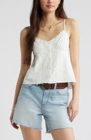BP. Cotton Eyelet Pintuck Camisole