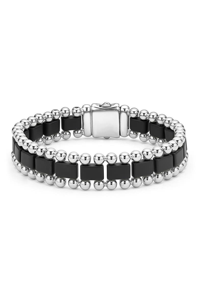Anthem Ceramic Link Bracelet, Main, color, BLACK