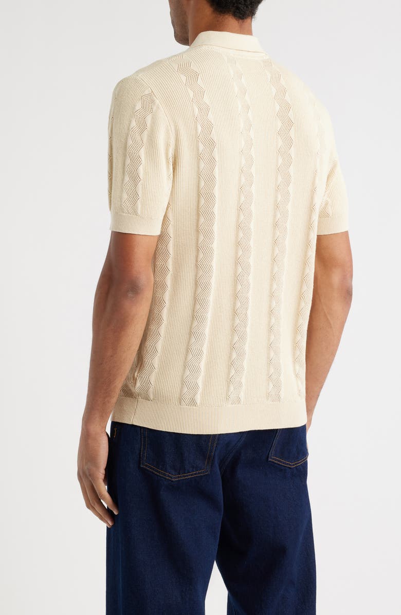 Percival Genoa Polo Sweater, Alternate, color, Ecru