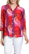 APNY Mixed Stripe Mandarin Collar Button-Up Shirt