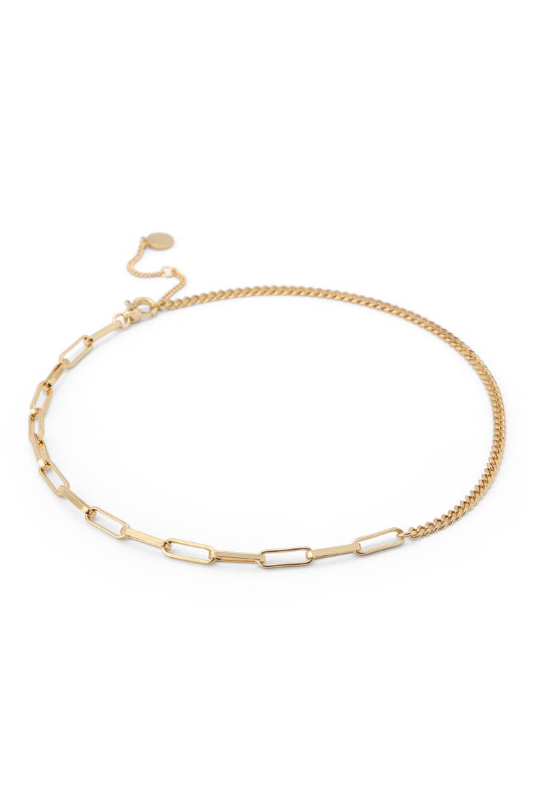 Mix Chain Necklace, Alternate, color, SHINY GOLD