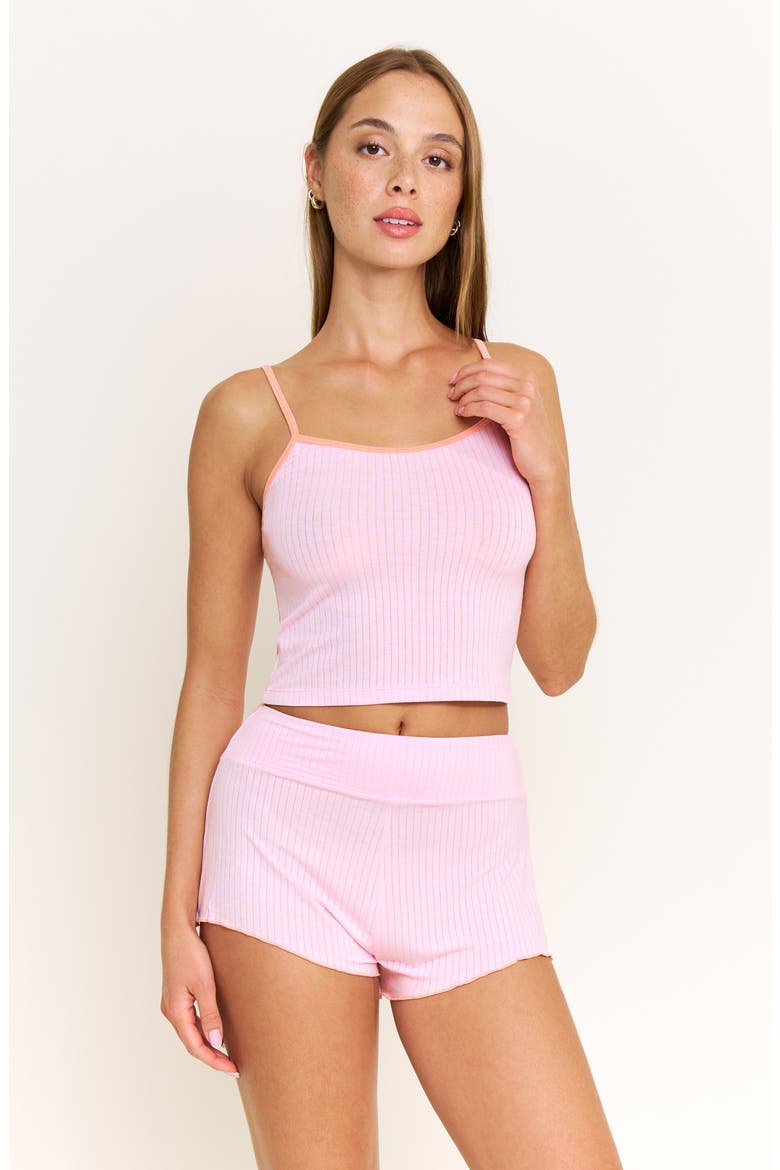 Janelle Short Pajamas, Alternate, color, BAJA PINK