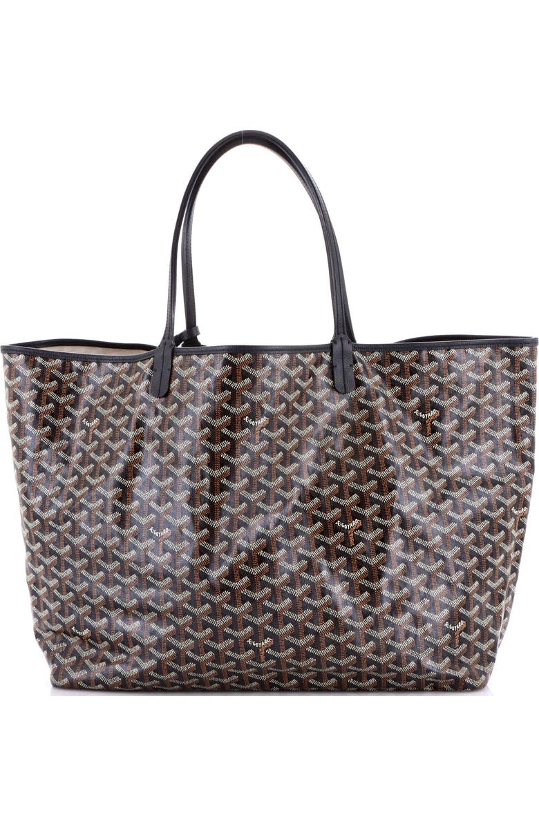 Pre-Owned Goyard Saint Louis Tote Coated Canvas GM, Main, color, Black