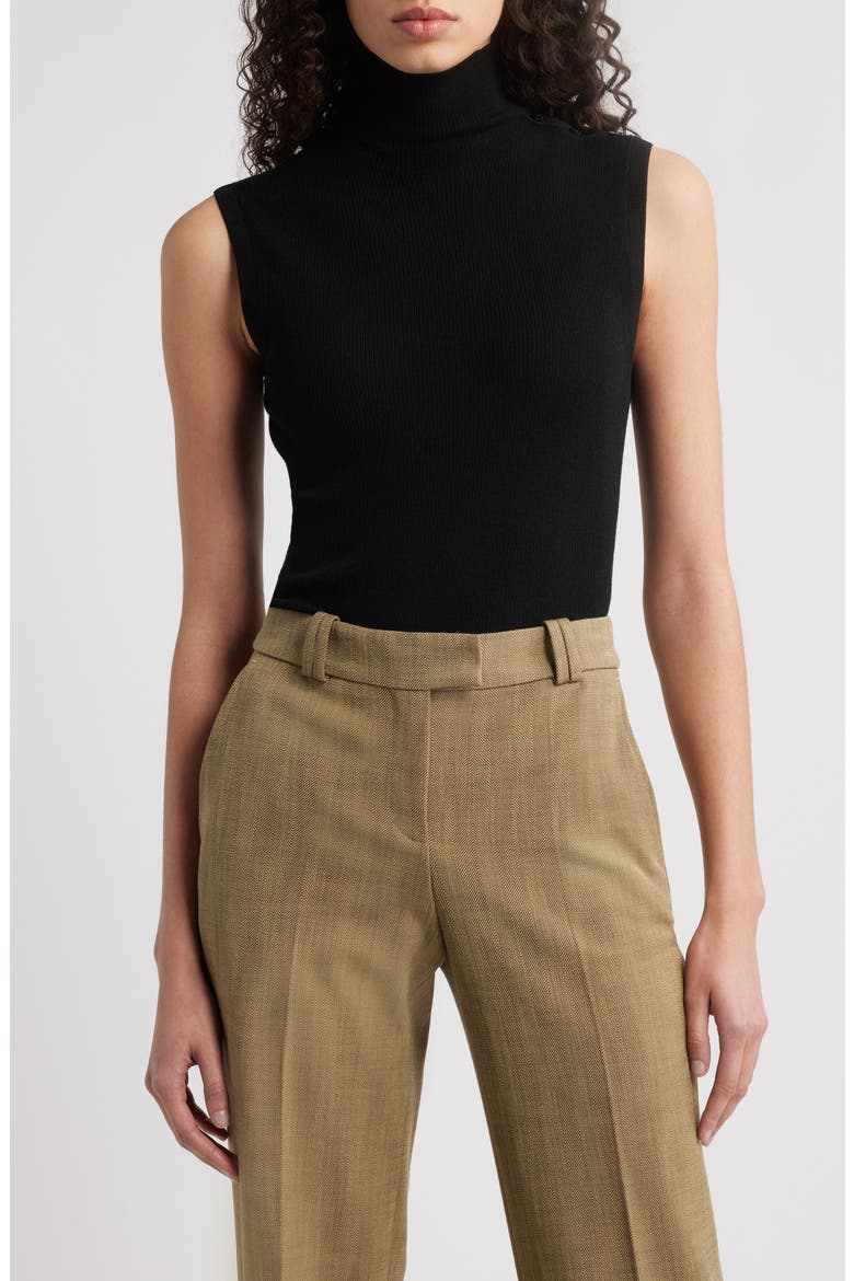 Fermesa Sleeveless Turtleneck Sweater, Main, color, BLK