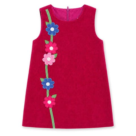 Corduroy Jumper with Flower