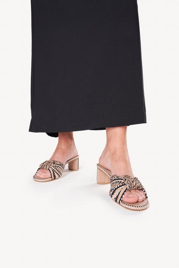 Amambaih Jimena Heel Mules, Alternate, color, Sand