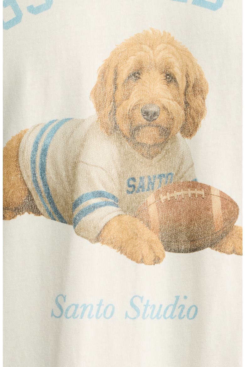 Thugs Need Hugs Football Graphic T-Shirt, Alternate, color, IVORY