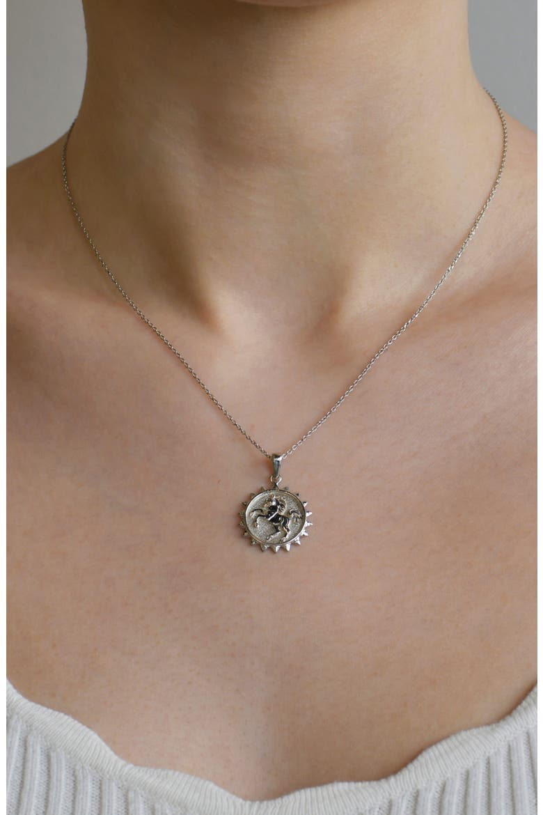 Aztec Year of the Horse Sterling Silver Medallion, Alternate, color, SILVER