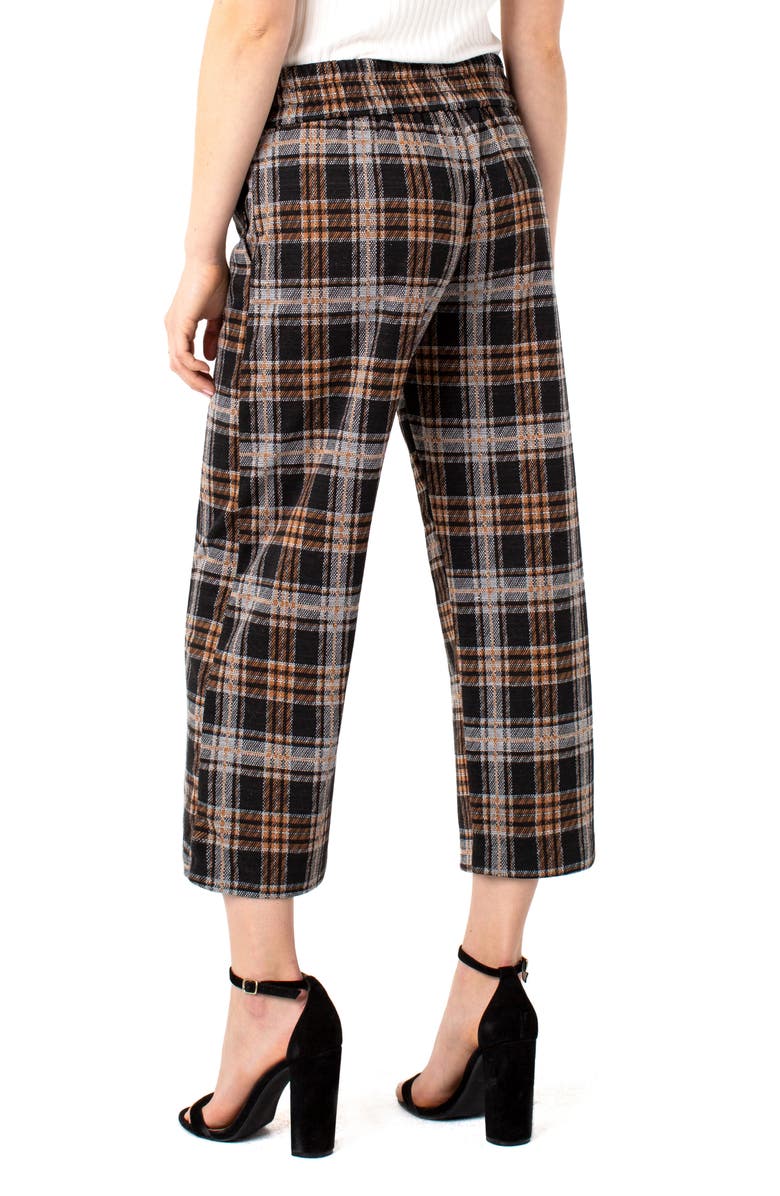 Liverpool Los Angeles Mabel Plaid High Waist Wide Leg Crop Pants, Alternate, color,