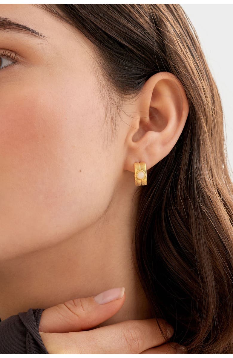 Katie Loxton 'April' Waterproof Gold Birthstone Hoop Earrings, Alternate, color, April