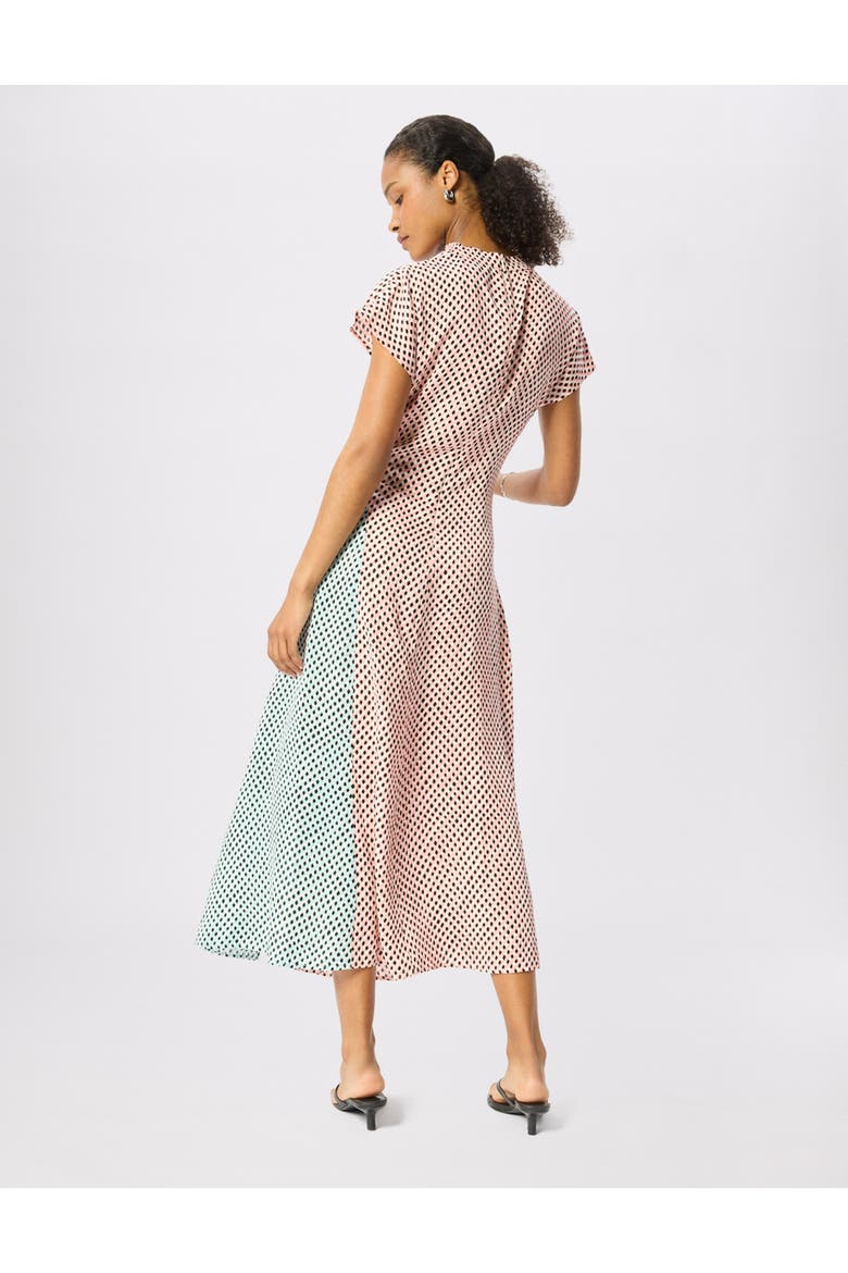 Short Sleeve Cowl Neck Dress, Alternate, color, Pink/Multi
