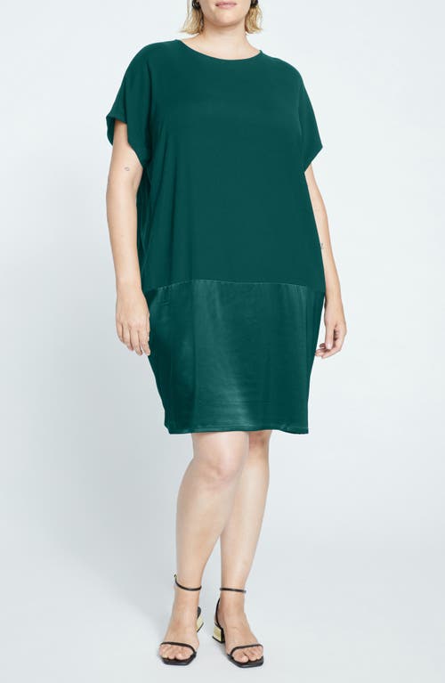 Universal Standard Avenir Double Luxe Crepe Dress In Scarab