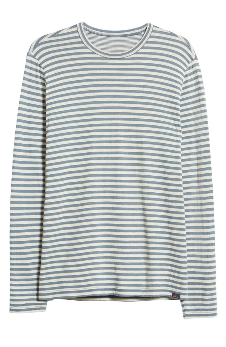Faherty Cloud Stripe Reversible Long Sleeve T-Shirt, Alternate, color, Marine Ivory Stripe