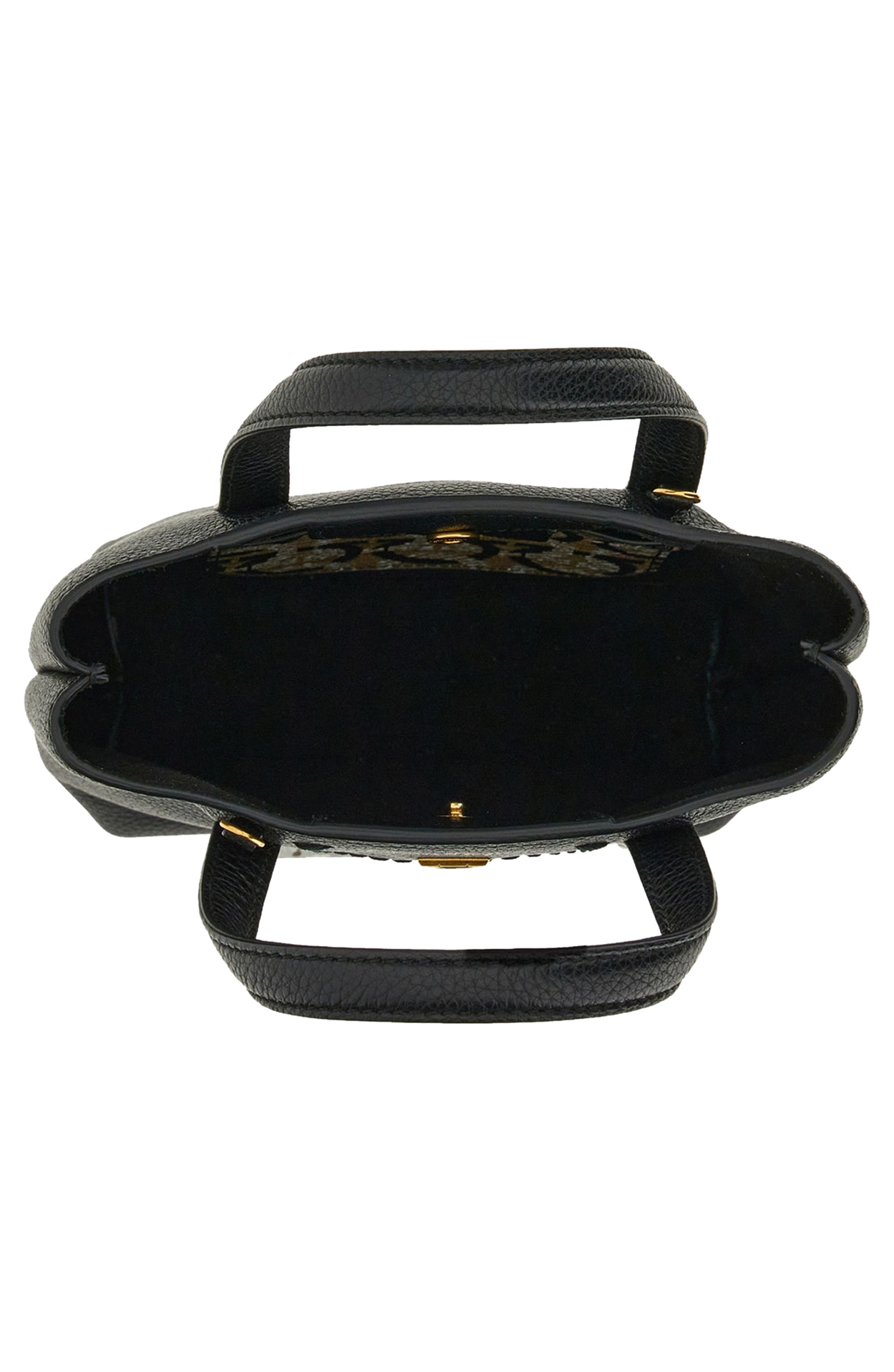 FERRAGAMO Leather Top Handle Bag, Alternate, color, 