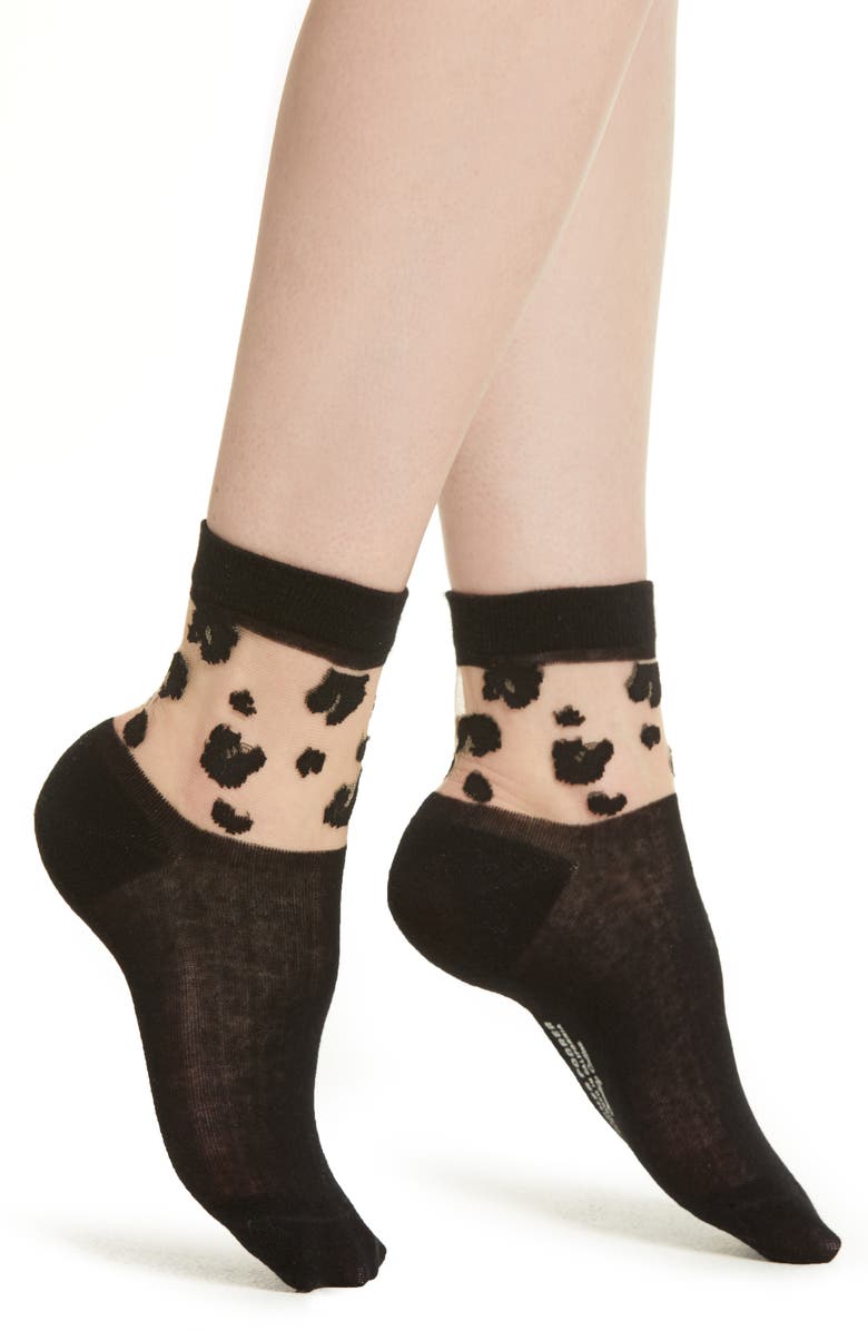 Richer Poorer Cheeta Ankle Socks, Main, color, 