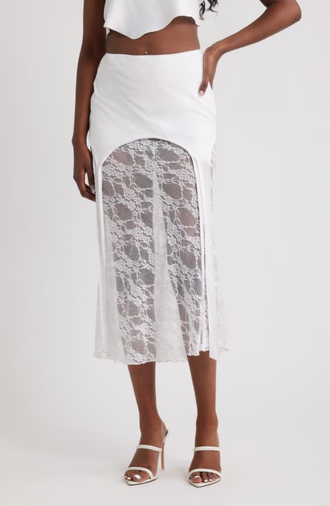Lisa Lace Midi Skirt