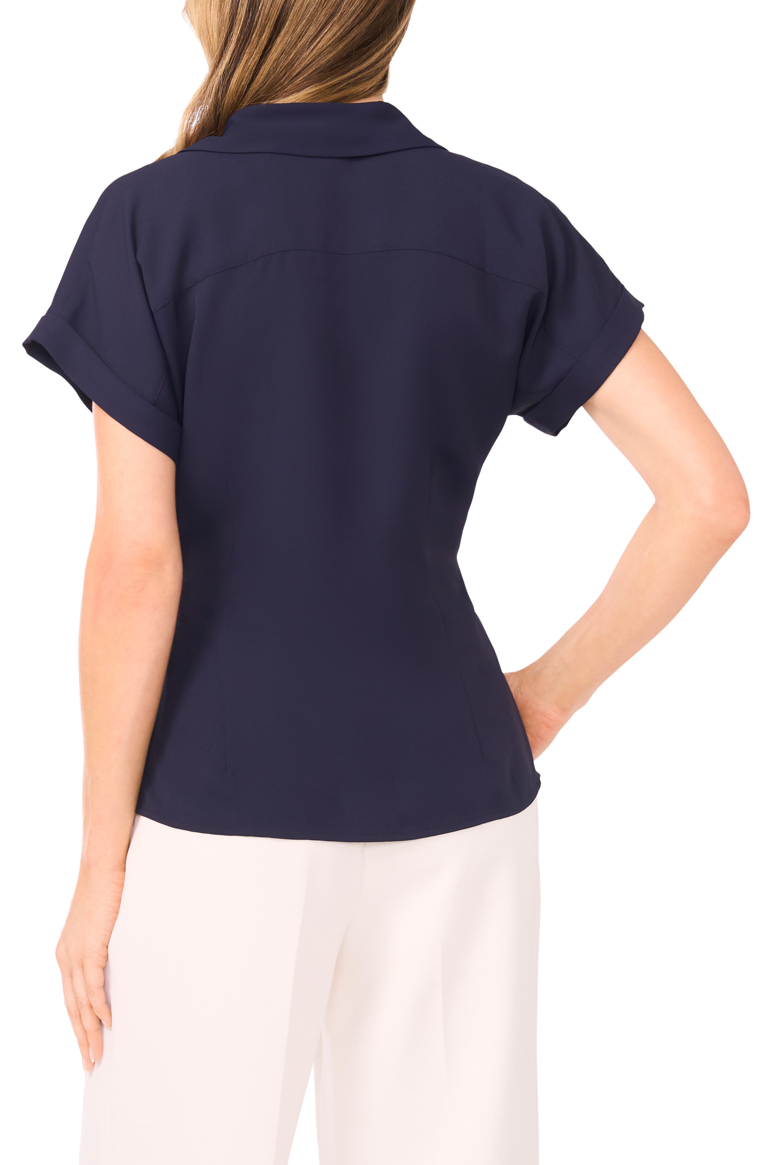 Asymmetric Tie Front Shirt - image 4