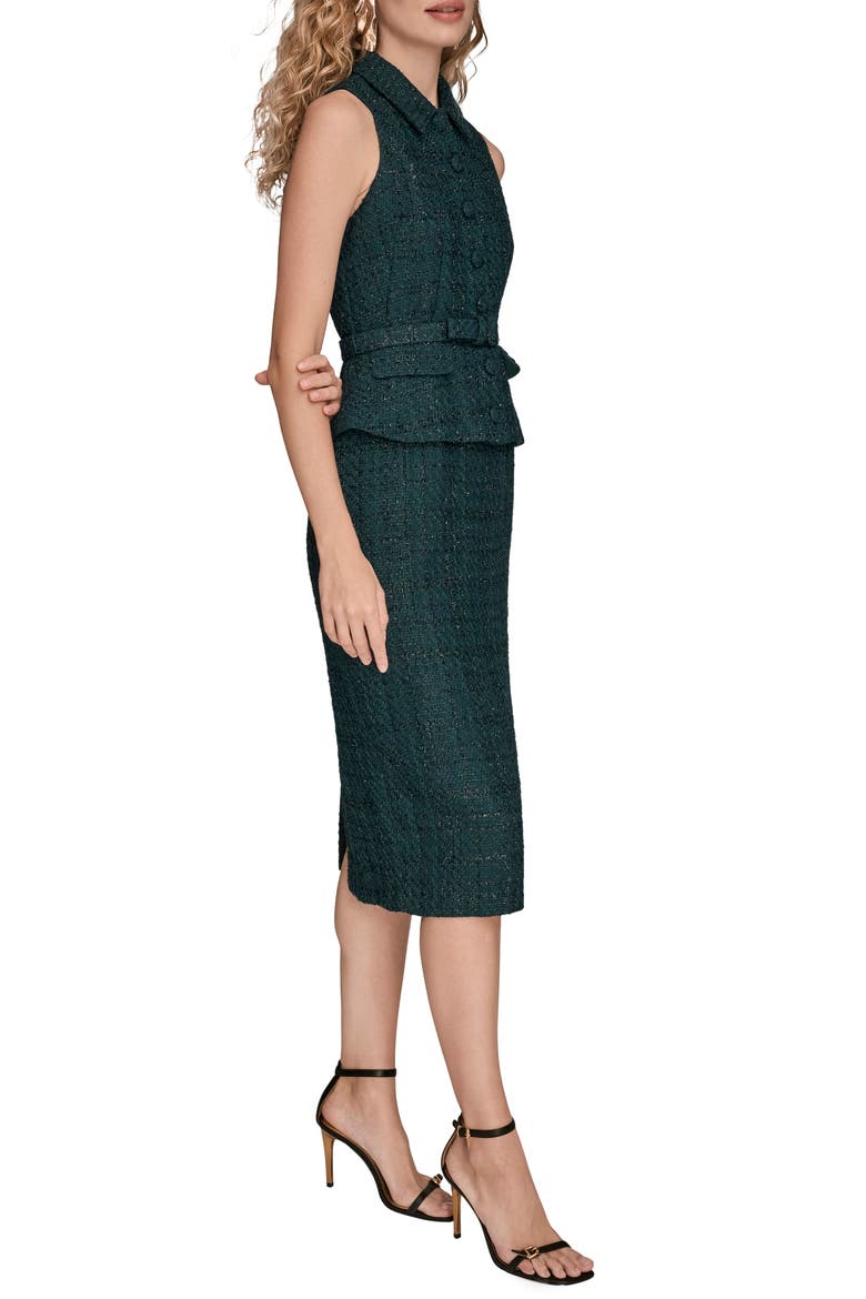 Tweed Top & Midi Skirt Set, Alternate, color, HUDSON
