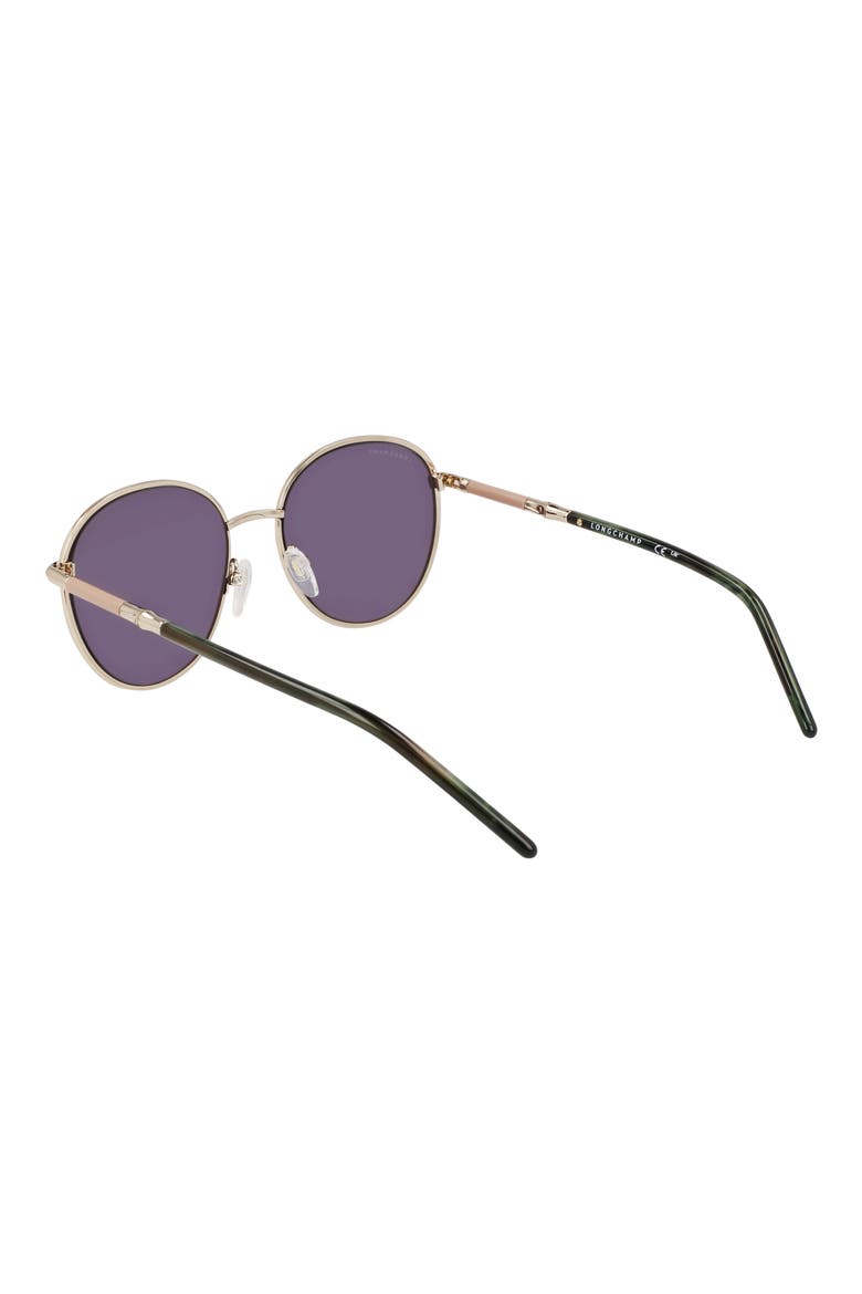 53mm Gradient Round Sunglasses, Alternate, color, GOLD/KHAKI