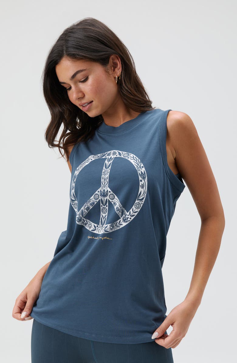 Spiritual Gangster Peace Sign Graphic Tank, Alternate, color, 