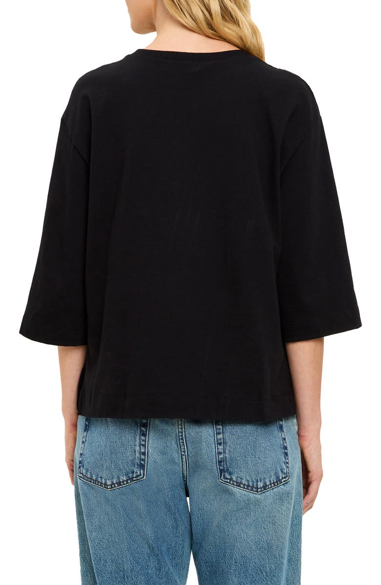 Michael Stars Sharona Straight Sleeve T-Shirt, Alternate, color, Black