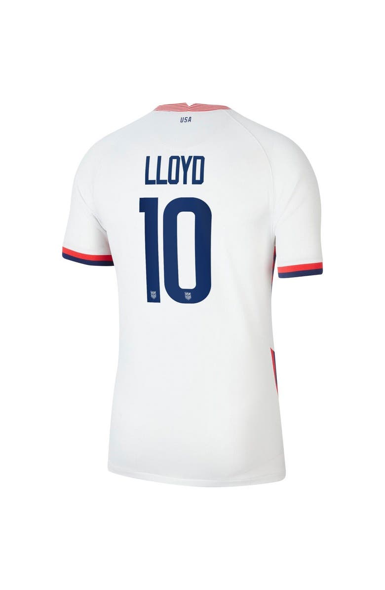 Nike Men's Nike Carli Lloyd White USWNT 2020 Home Stadium Breathe Replica Jersey, Alternate, color, 