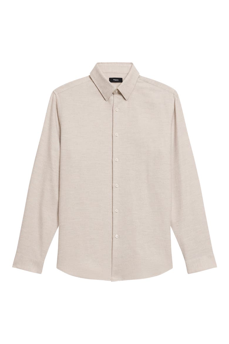 Irving Flannel Button-Up Shirt, Alternate, color, NATURAL MELANGE
