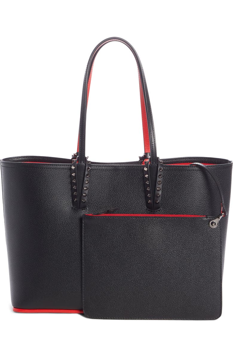 Christian Louboutin Small Cabata Calfskin Leather Tote, Main, color,