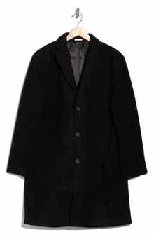 Wool Blend Three-Button Overcoat