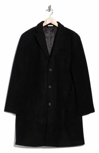 Wool Blend Three-Button Overcoat