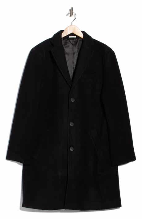 Wool Blend Three-Button Overcoat