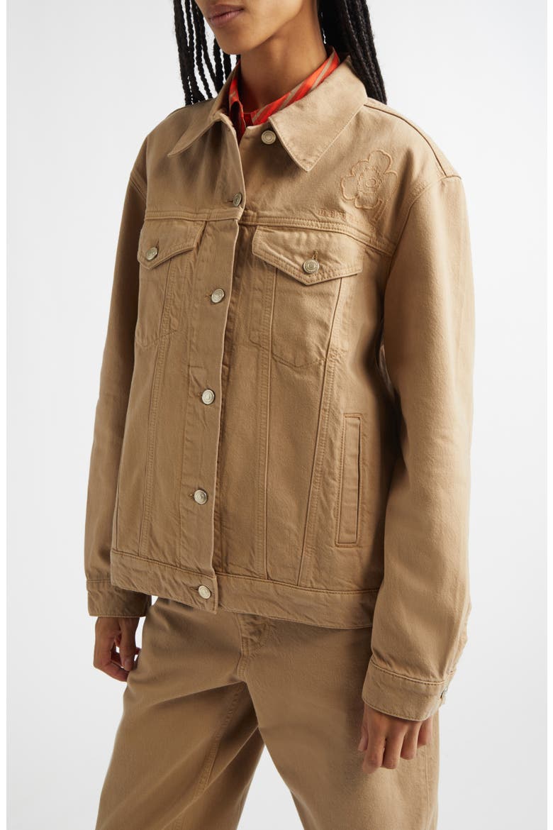 Maridenim Murros Denim Trucker Jacket, Alternate, color, LIGHT BROWN